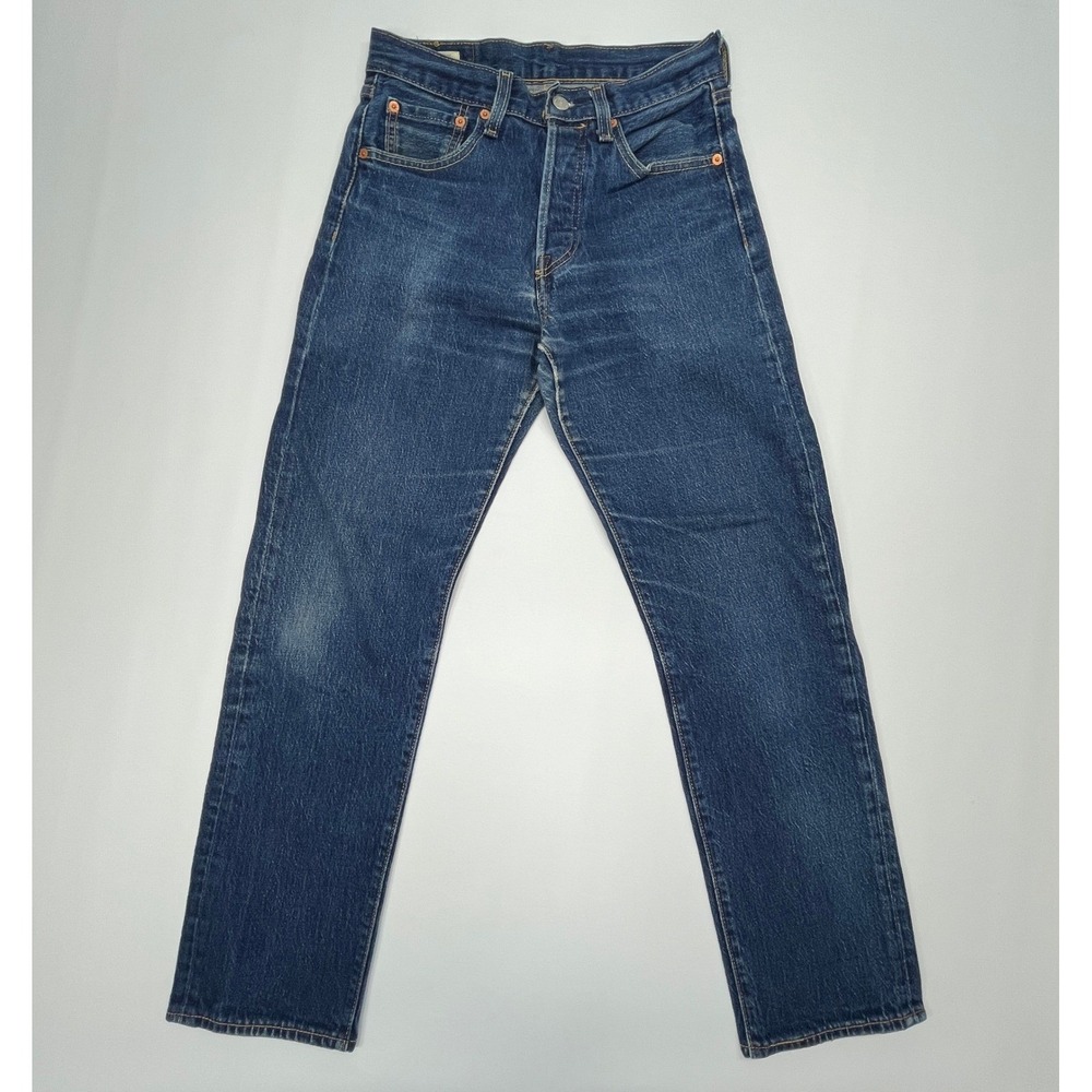Levi's 501 '93 Straight Leg Jeans Blue 28x30 Vintage 90s Streetwear Denim - Picture 2 of 6